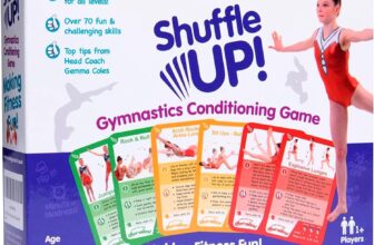 Shuffle Up Gymnastics Games – Family Games with 70 Fun Fitness Workout Cards, Gymnastics Equipment for Kids, Gymnastics Gifts for Girls & Boys