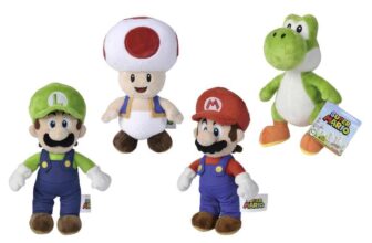 Simba – Super Mario Plush 20 cm, Soft Material, 4 Characters