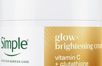 Simple Glow Facial Moisturiser, Face Brightening Cream for boosting Radiance with Vitamin C Glutathione, Sensitive Skin Moisturiser, 50 ml