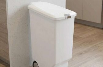 Simplehuman 40L Plastic Slim Pedal Bin – White