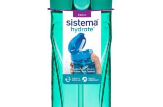 Sistema Hydrate Quick Flip Water Bottle 520 ml Sports Water Bottle with Straw Kids Water Bottle in Assorted Colours