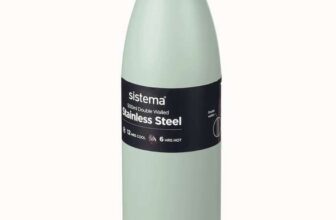 Sistema Hydrate Stainless Steel Water Bottle 500 ml – (£7.65 S&S)