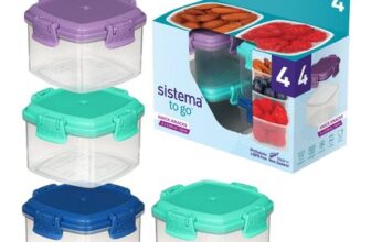 Sistema Knick Knack to Go Food Containers, 62 Ml, 4-Pack