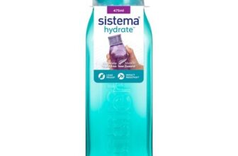 Sistema Square Water Bottle 475 Ml Leakproof BPA-Free 1-Count