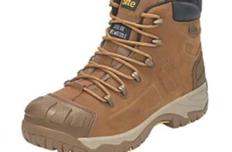 Site Fortress Size 7 Tan Waterproof Steel Toe Cap Safety Boots (570RE) (Free C&C)