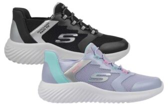 Skechers Kids Swift Fit Bounder Trainer (2 Colours Available Sizes 10 Child – 4 Junior) At Checkout