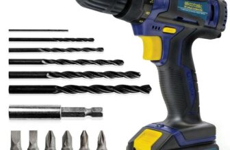 Skotek 18V Cordless Drill & 13pc Screwdriver Set (Battery & Charger Included)