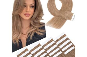 Sleekalon Invisible Tape Hair Extensions, Real Remy Hair, 22in