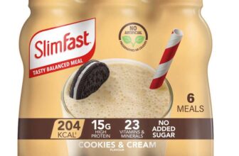 SlimFast Cookies & Cream Meal Replacement Shake 6 x 325 ml – £6.27 S&S