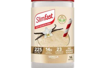 SlimFast Meal Replacement Powder Vanilla Flavour Weight Loss Formula 225 Cals 14g Protein