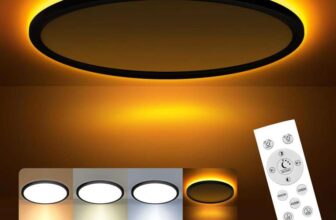 Slochi Dimmable Ceiling Light, 24W with Remote Control, 3000-6500K Color Changing, Nightlight 1800k, 29CM – Sold by Slochi-UK / FBA