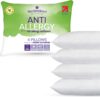Slumberdown Anti Allergy Pillows 4 Pack – Allergy UK Approved Front Sleeper Soft Pillows for Allergy Sufferers Anti Bacterial Soft Touch Cover, UK-Made & Washable (48 x 74cm)
