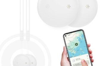 Smart Android Tracker Tag – Bluetooth Smart Tag 2 Pack Work with Google Find Hub, Tracker Devices, Item Finder for Key, Luggage, Suitcase, Wallet Bike, Backpack, Key Finder, Replaceable Battery
