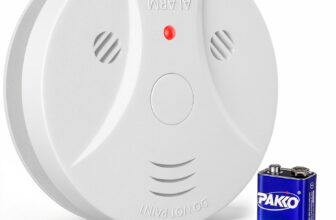 Smoke Alarm for Home, Smoke Detector with DC 9V Battery & Test Button, Smoke Detectors for Home Bedroom Hallway Caravan