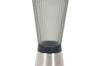 Smoked Ribbed Salt and Pepper Mill Grey