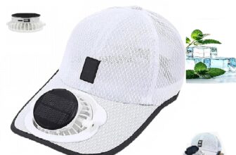 Solar Hat with Fan – Solar Rechargeable Hat with Fan Built in,Rechargeable Baseball Cap with USB 3-Speed, Breathable Lightweight Headwear Hat with Fan for Outdoor Hiking Camping Travel