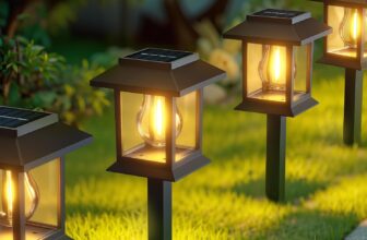 Solar Lights Outdoor Garden, 8 Pack Stake Waterproof Solar Garden Lights Pathway Lighting Outdoor for Patio Pathway Lawn Yard Decoration
