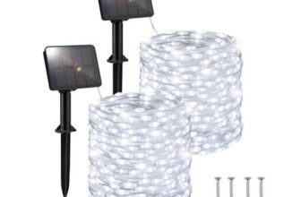 Solar Lights Outdoor Garden Waterproof Total 240LED 12Mx2 Pack