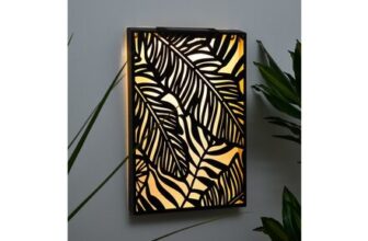 Solar Powered Tropic Leaf Wall Art – Warm White