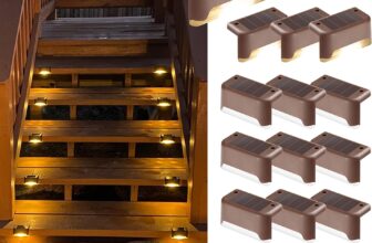 Solpex Solar Deck Lights, 16 Pack Solar Lights for Outdoor, Waterproof for Outdoor Stairs, Step, Fence, Yard, Patio, Pathway(Brown Warm White)
