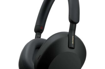 Sony WH-1000XM5 Wireless Noise Cancelling Headphones with Soft Case – Black