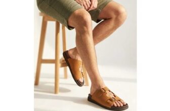 Southend Leather Double Buckle Mens Slip-on Sandals