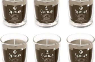 Spaas 6X Scented Candle 25h, Twinkling Touch, Khaki