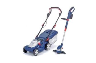 Spear & Jackson Cordless 34cm Lawnmower & 25cm Grass Trimmer