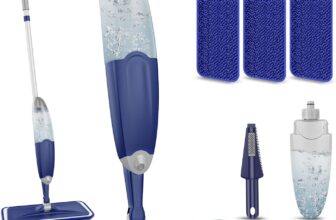 Spray Mop Hardwood Floor Mops for Cleaning – Dry Wet Microfibre Floor Cleaning Mop with 3 Washable Reusable Pads Refills, Wet Spray Mop Refillable Dust Flat Mop for Wood Laminate Tile Floors