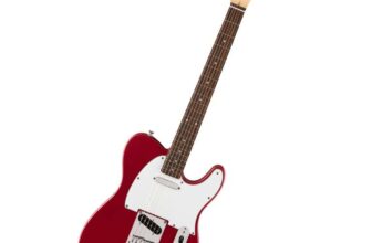 Squier by Fender Debut Collection Telecaster Electric Guitar for Adults and Kids, Laurel Fingerboard, White Pickguard, Dakota Red