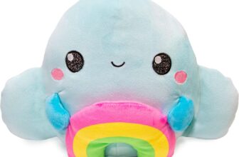 SquishPets Kawaii Plush Claudi Medium 7.5 Inch Cloud Plushy Soft Toy Cute Stuffed Animal Cuddly Toy for Kids Adorable Plushies Gift for Girls and Boys Age 3, Cloudy