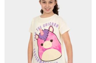 Squishmallows Lola the Unicorn T-Shirt – ( Sizes 5-6 Years up to 12-13 Years )