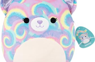 Squishmallows Original 12-Inch Jonessa the Psychadelic Tie-Dye Bear Collectable Cute Plush Toy, Cuddly Toys for Children, Soft Toys, Cute Teddies Suitable for Girls and Boys Ages 3