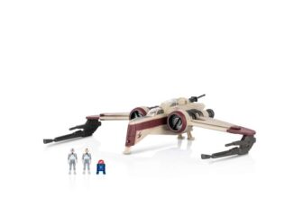 Star Wars Micro Galaxy Squadron ARC-170 Starfighter – 8-Inch Vehicle with Three 1-Inch Micro Figure Accessories
