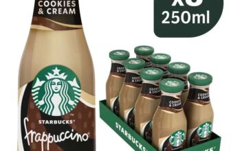 Starbucks Sip of Joy Caramel Brownie / Frappuccino Cookies and Cream Drink, 8 x 250ml