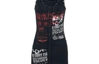 Stay a Little Longer Mini Dress Black by Rock Rebel by EMP