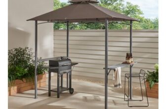 Steel Frame BBQ Gazebo with Bar