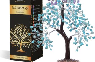 Steine und Kristalle Türkiser Kristall Kristall Ornament, Reiki Geschenke Home Decor Spirituelle, Schütze Dekor, Chakra Kristall Baum Feng Shui Dekor, Baum des Lebens Edelstein