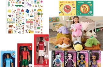 Sticker Activity £1.99 / Little Journey Books £2.99 / Huggable Plush £9.99 / Monster High Dolls £9.99 / Football Figures 20cm £12.99 More