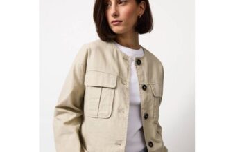 Stone Cropped Linen Blend Shacket