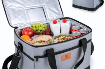 Straame 30L Insulated Cooler Bag, Large Lunch Bag Cool Bag for Picnic, Travel & Camping, Leakproof Foldable Cool Box with Shoulder Strap, Quick Access Top, Insulated Lunch Bag, Grey