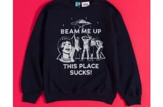 Stranger Things Beam Me up Navy Sweater