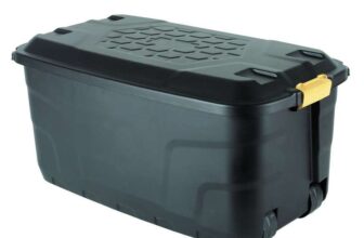 Strata Heavy Duty Black 145L Wheeled Storage Trunk with Lid (Free C&C Only)