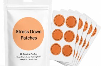 Stress Down Kind Adaptogenic Wellness Patches with Ashwagandha Holy Basil Botanical Blend Daily Emotional Wellness Support Vegan Plant-Based Patches 30 Count