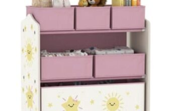 Sun & Stars 3 Tier Shelf with 6 Fabric Storage Boxes