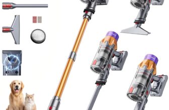 SunSare Cordless Vacuum Cleaner 65Mins 600W 50KPa, Cordless Stick Vacuum with Self-Standing, Aromatherapy, AUTO Mode, 1M Hose, Wall-Charging, Powerful Vacuum for Pet Hair/Carpets/Hardwood (X7A Pro)