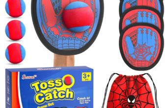 Sunrad Toss and Catch Ball Game Set, Sticky Toddler Baseball Training Glove, Beach Toys Yard Games, Kids Preschool Games for Ages 4 5 6 7 8