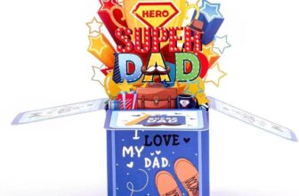 Super Dad 3D Pop-Up Greeting Card, Fathers Day Hero Theme, I Love My Dad Box Card
