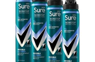 Sure Men Invisible Ice Fresh Nonstop Protection leaves no white marks or yellow stains on clothes pack of 4 £6.84 s&s