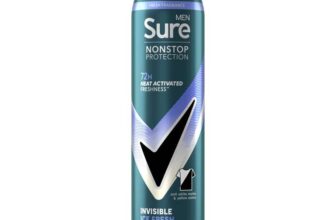 Sure Men Nonstop Protection Invisible Ice Fresh Deodorant Body Spray 250ml (£1.53 S&S)